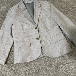 Janie and Jack Gray Blazer with Button Closure